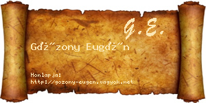 Gózony Eugén névjegykártya